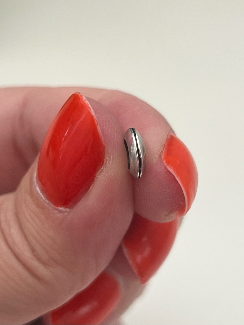 Vintage Pandora Stripe Spacer Charm, 925, Minimalist